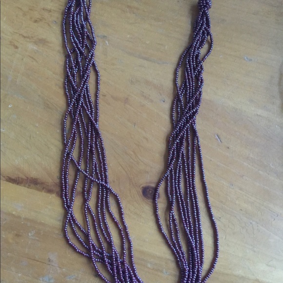 Purple seed bead necklace - Picture 5 of 5
